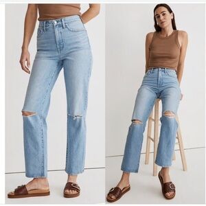 NWT Madewell Sz 33 The Perfect Vintage Straight Jean Westanna Wash Light Hi Rise